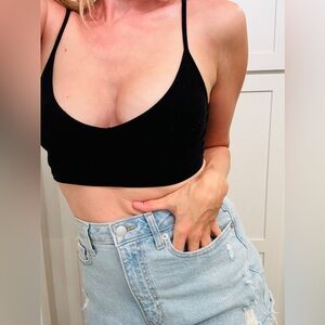 Women's Black Crop Top